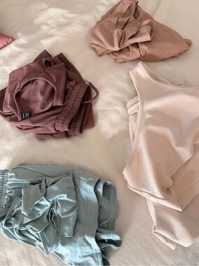 Neutral Ribbed Tank and Matching Sets - Blush, Mauve, Dusty Blue